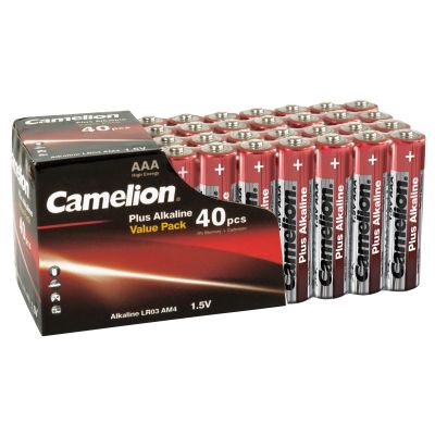 Micro-Batterie CAMELION Plus Alkaline 1,5 V, LR03 Typ AAA, 40er-Blister | 1300079ett / EAN:4260216456435