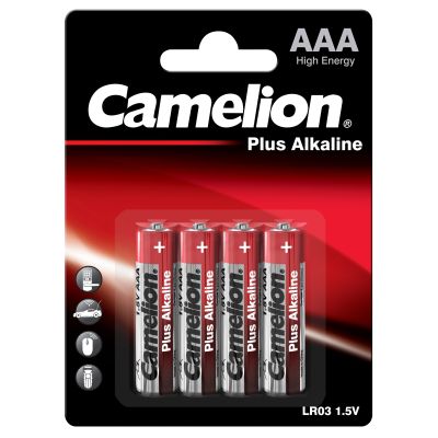 Micro-Batterie CAMELION Plus Alkaline 1,5 V, Typ AAA/LR03, 4er-Blister | 1300220ett / EAN:4260033150042