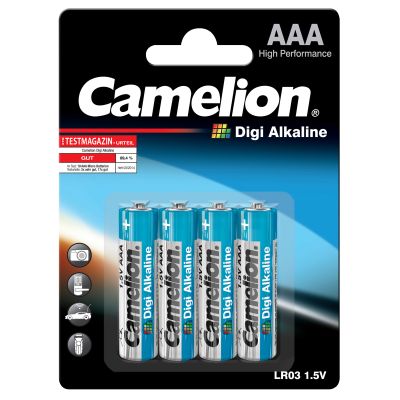 Micro-Batterie CAMELION "Digi Alkaline" 1,5 V, Typ AAA/LR03, 4er Blister | 1300237ett / EAN:4260033154545