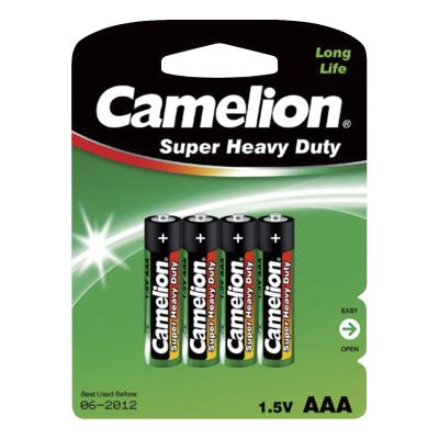 Micro-Batterie CAMELION Super Heavy Duty 1,5 V, Typ AAA, 4er-Blister | 1300124ett / EAN:4260033156327
