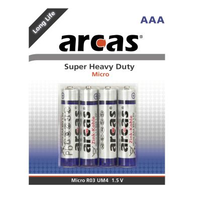 Micro-Batterie Super Heavy Duty 1,5V, Typ AAA/R03, 4er-Pack | 1300337ett / EAN:4260030254309
