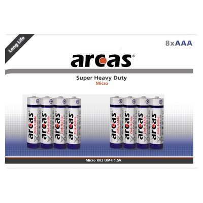 Micro-Batterie Super Heavy Duty 1,5V, Typ AAA/R03, 8er-Pack | 1300343ett / EAN:4260030254293