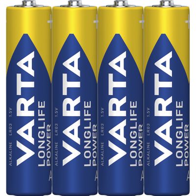 Micro-Batterie VARTA "Longlife Power" Alkaline, Typ AAA, LR03, 1,5V, 4er Pack | 1300568ett / EAN:4008496987993