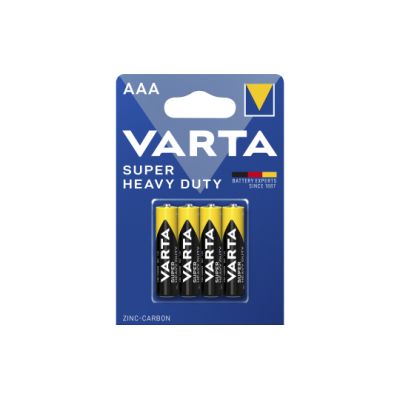 Micro-Batterie VARTA "Super Heavy Duty" Zink-Kohle, Typ AAA, R03, 1,5V, 4er-Pack | 1300556ett / EAN:4008496676187
