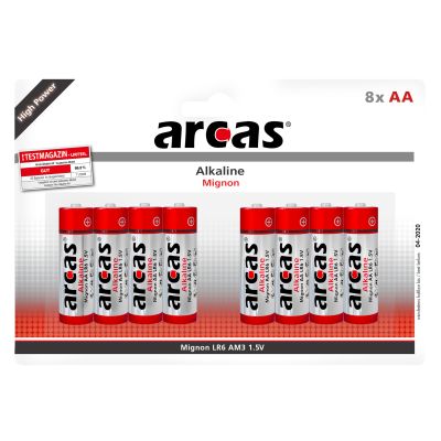 Mignon-Batterie Alkaline 1,5V, Typ AA/LR6, 8er-Pack | 1300351ett / EAN:4260030254071