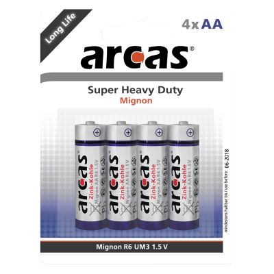 Mignon-Batterie Super Heavy Duty 1,5V, Typ AA/R6, 4er-Pack | 1300338ett / EAN:4260030254316