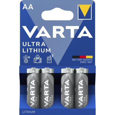 Mignon-Batterie VARTA "Professional", Lithium, Typ AA/ FR06, 4er-Blister | 1300008ett / EAN:4008496680511