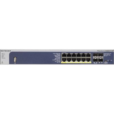 NETGEAR M4100-D12G-POE+ 12Port Gigabit PoE+ Desktop L2+ Managed Switch, 4 Gigabit Ports shared SFP | 95313059dre / EAN:0606449080964