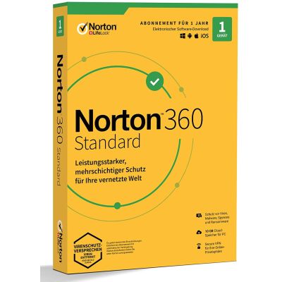 Norton 360 Standard (1 Gerät | 1 Jahr) (Code-in-a-Box) | 590321jak / EAN:5397231003135