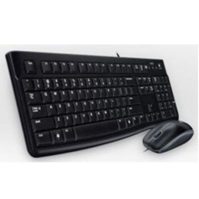 Tastatur Logitech MK120 Corded Desktop USB Keyboard + Mouse 1000dpi black (DE) | 220758dre / EAN:5099206020481