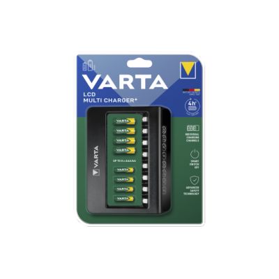 Universal-Ladegerät VARTA, Akku NiMH, LCD Multi charger, für AA/AAA, USB | 1300586ett / EAN:4008496988211