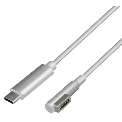 USB-C Ladekabel mit L-förmigen Magnetstecker, silber | 1310051ett / EAN:4052792057355