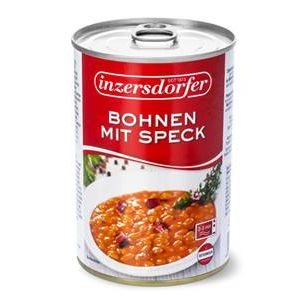 Inzersdorfer Bohnen mit Speck 400g | 2907 / EAN:9017100001111