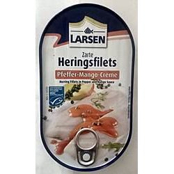Larsen zarte Heringsfilets Pfeffer-Mango-Creme 200g | 11808 / EAN:4018344564634