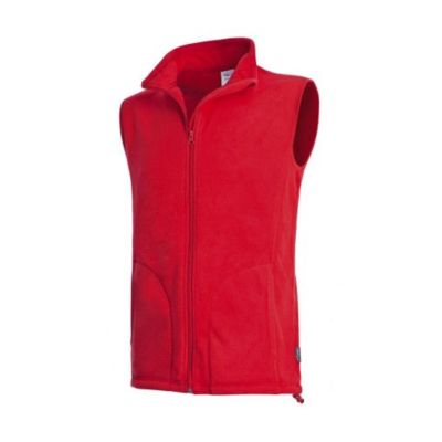 Active Fleece Vest Men Scarlet Red M | dr11489656ops