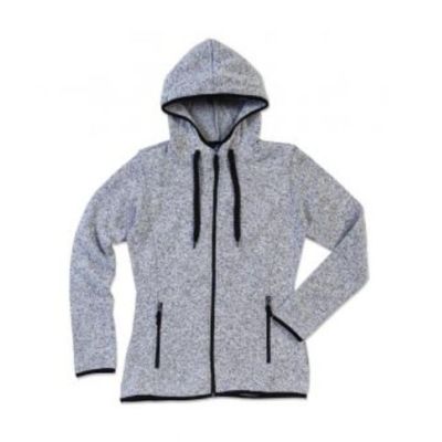Active Knit Fleece Jacket Women Light Grey Melange L | 11489968drops