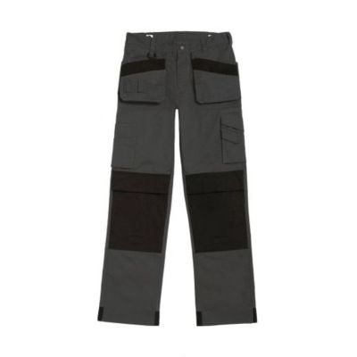 Advanced Workwear Trousers Steel Grey/Black 28" | 11492876drops