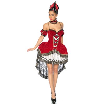 Alice-im-Wunderland-Kostüm rot/schwarz/weiß Größe S | 13189atixo1