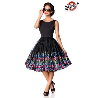 Belsira Premium Vintage Blumenkleid,schwarz Größe 3XL | 50175atixo5