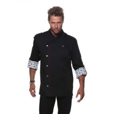 Fashionable Rock Chef`s Jacket Black 46 (S) | 11492035drops