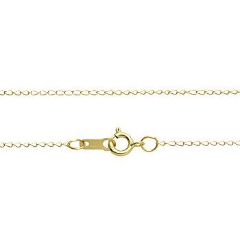 GEMSHINE 14k 585 Gold Halskette. 0,9 mm Ankerkette im klassischen Design mit Ketten Länge:46cm | 11612939drops/gem