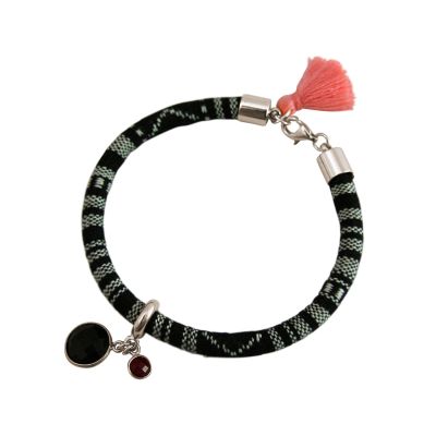 Gemshine - Damen - Armband - 925 Silber - AZTEC - Rauchquarz - Rubin - Rot - Rosa | 11531170drops/gem