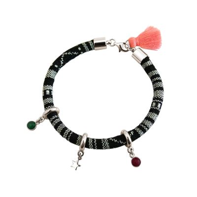 Gemshine - Damen - Armband - 925 Silber - AZTEC - STAR - Stern - Rubin - Rot - Smaragd - Grün | 11531178drops/gem