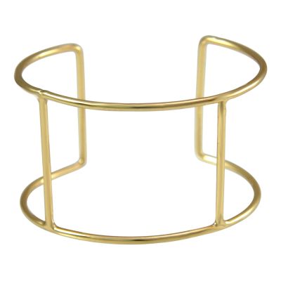 Gemshine - Damen - Armband - Armreif - Gold - Design - Scandi - Minimalistisch - Geometrisch - Design - 5,7 cm | 11612542drops/gem