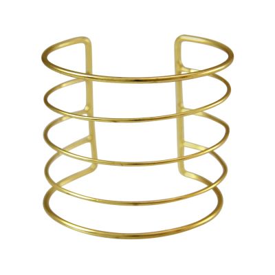 Gemshine - Damen - Armband - Armreif - Gold - Design - Scandi - Minimalistisch - Geometrisch - Design - 7 cm | 11612543drops/gem