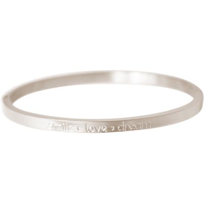 Gemshine - Damen - Armband - Armreif - Smile - Love - Dream - WISHES - Silber - 4 mm | 11612560drops/gem