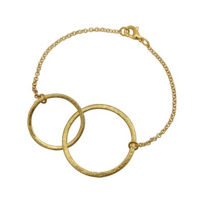 Gemshine - Damen - Armband - Eternity Kreise - Infinity -Minimalistisch - Geometrisch - Design - Gold | 11612574drops/gem
