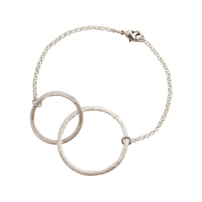 Gemshine - Damen - Armband - Eternity Kreise - Infinity - Minimalistisch - Geometrisch - Design - Silber | 11612573drops/gem