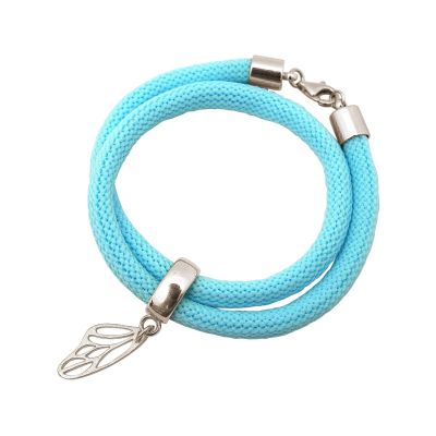 Gemshine - Damen - Armband - Wickelarmband - 925 Silber - Schmetterling - Blau | 11531159drops/gem