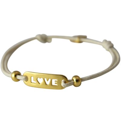 Gemshine - Damen - Armband - WISHES - LOVE - Gold - Nude | 11612604drops/gem