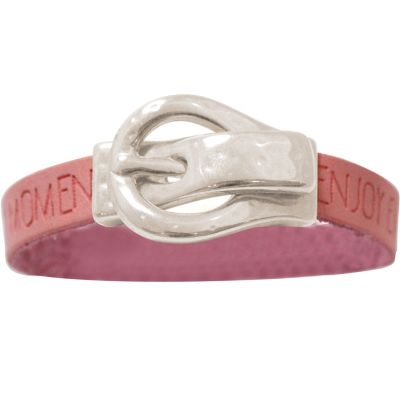 Gemshine - Damen - Armband - WISHES - Rosa - Pink - Gürtel - Schnalle - Magnetverschluss | 11612608drops/gem
