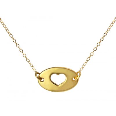 Gemshine - Damen - Halskette - Anhänger - WISHES - Herz - Gold - 47 cm | 11612751drops/gem