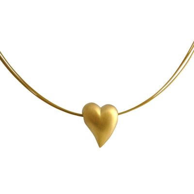 Gemshine - Damen - Herz - Halskette - Anhänger - 925 Silber - Vergoldet - 2,5 cm | 11612499drops/gem