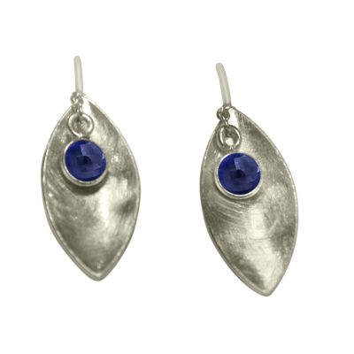 Gemshine - Damen - Ohrringe - Ohrhänger - 925 Silber - Marquise - Minimalistisch - Design - Saphir - Blau - 3  | 11531745drops/gem