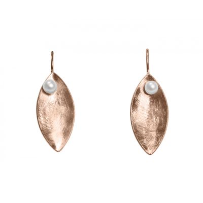 Gemshine - Damen - Ohrringe - Ohrhänger - 925 Silber - Rose Vergoldet - Marquise - Minimalistisch - Design - P | 11531763drops/gem
