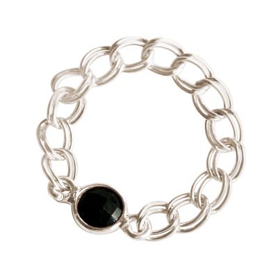 Gemshine - Damen - Ring - 925 Silber - Onyx - Schwarz - Beweglich - Geschmeidig | 11531284drops/gem