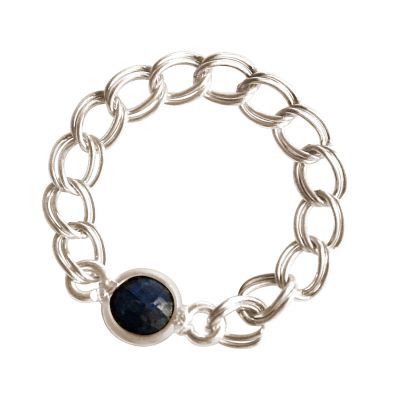 Gemshine - Damen - Ring - 925 Silber - Saphir - Blau - Beweglich - Geschmeidig | 11531282drops/gem