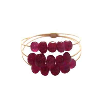 Gemshine - Damen - Ring - Vergoldet - Rubin - Rot, Ringgröße:50 (15.9) | 11532561drops/gem