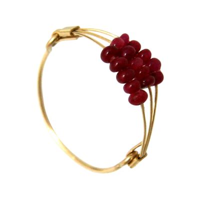 Gemshine - Damen - Ring - Vergoldet - Rubin - Rot, Ringgröße:51 (16.2) | 11532495drops/gem