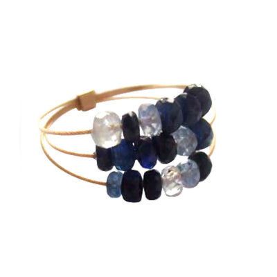 Gemshine - Damen - Ring - Vergoldet - Saphir - Blau, Ringgröße:50 (15.9) | 11532548drops/gem