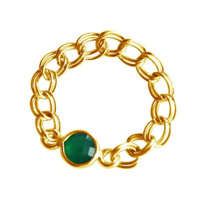 Gemshine - Damen - Ring - Vergoldet - Smaragd - Grün - Beweglich - Geschmeidig | 11531271drops/gem