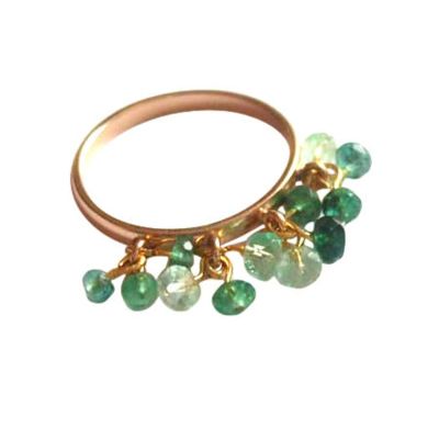 Gemshine - Damen - Ring - Vergoldet - Smaragd - Grün, Ringgröße:54 (17.2) | 11532541drops/gem