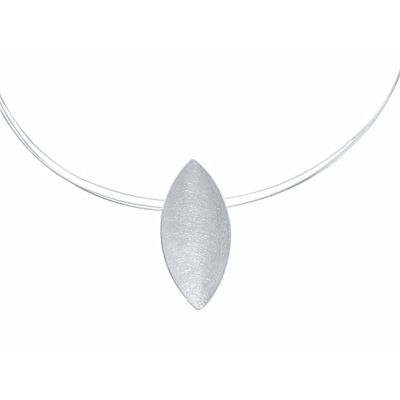 GEMSHINE Damenhalskette in hochwertiger Mattverarbeitung, massiv 925 Silber | 11613216drops/gem