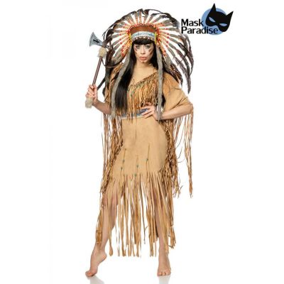 Indianerinkostüm: Native American beige Größe M | 80108atixo1