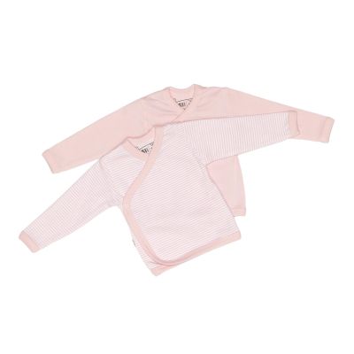 Pullover rosa+gestreift 74/80, 2er Pack | 9406203drops