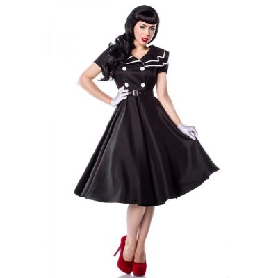 Rockabilly-Kleid,schwarz/weiß Größe S | 12608atixo